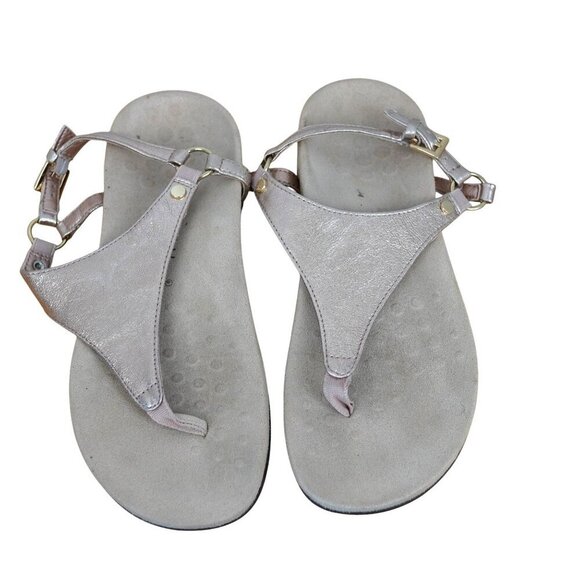Vionic Kirra Metallic Toe-Post Sandals Size 6 US Thong Style - Picture 1 of 9